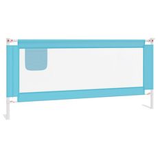 Barriere de securite de lit d'enfant Bleu 200x25 cm Tissu
