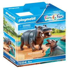 PLAYMOBIL 70354 - Family Fun - Hippopotame et son petit