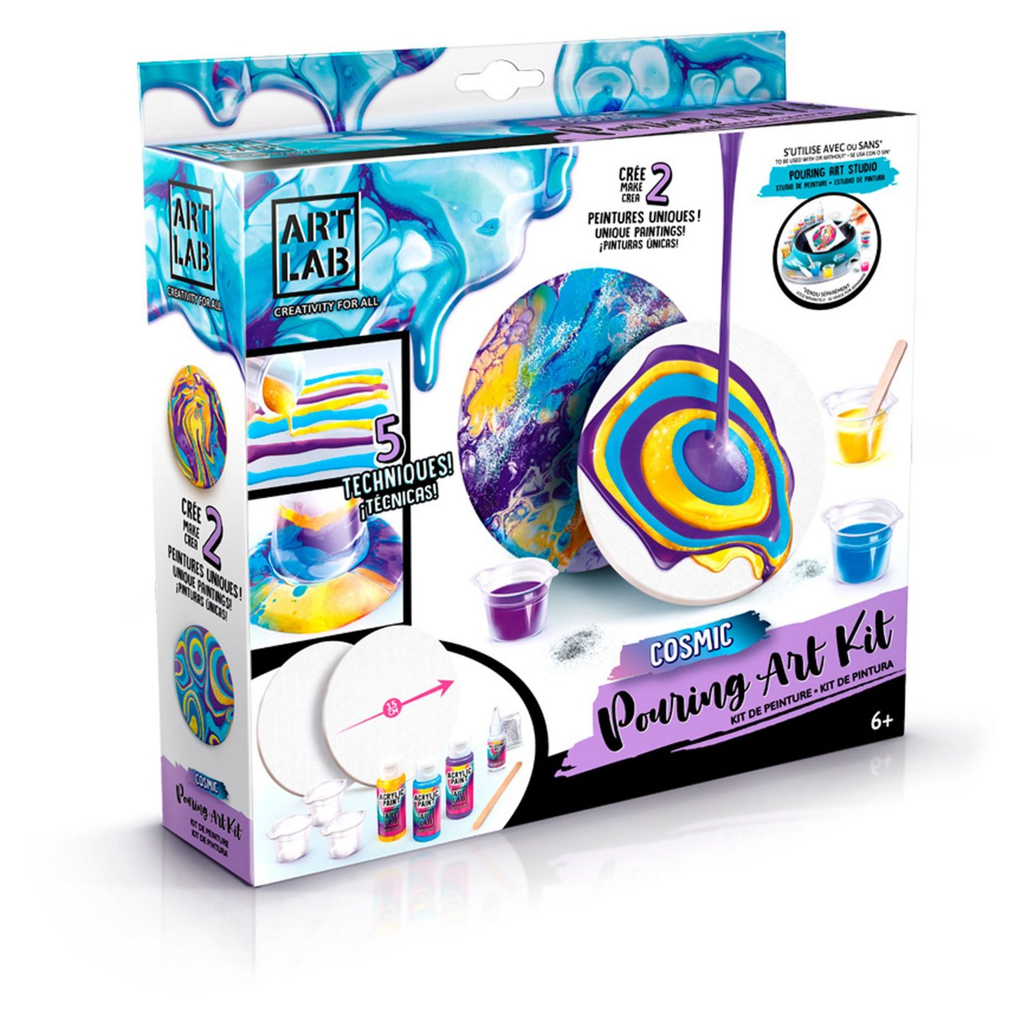 Canal Toys - ART LAB Pouring Paint - Kit Chevalet de Peinture - Coffret  pour enfant - Peinture acrylique - Dessin et peinture - Rue du Commerce