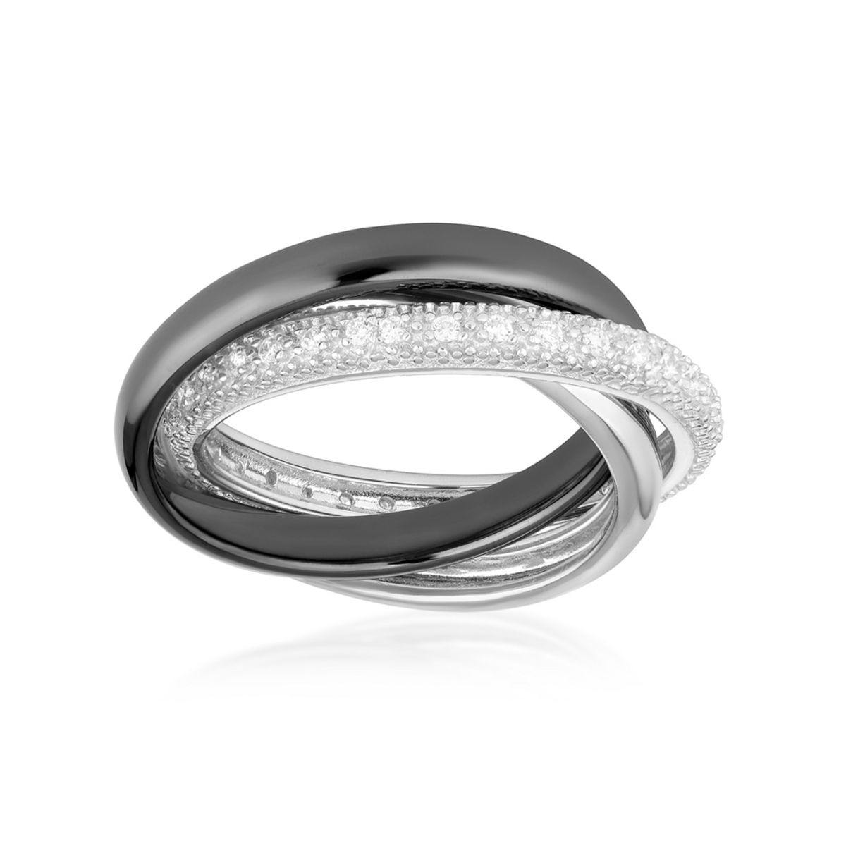 Bague femme noir et argent new arrivals