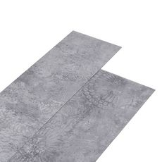 Planches de plancher PVC 5,26 m² 2 mm Gris ciment