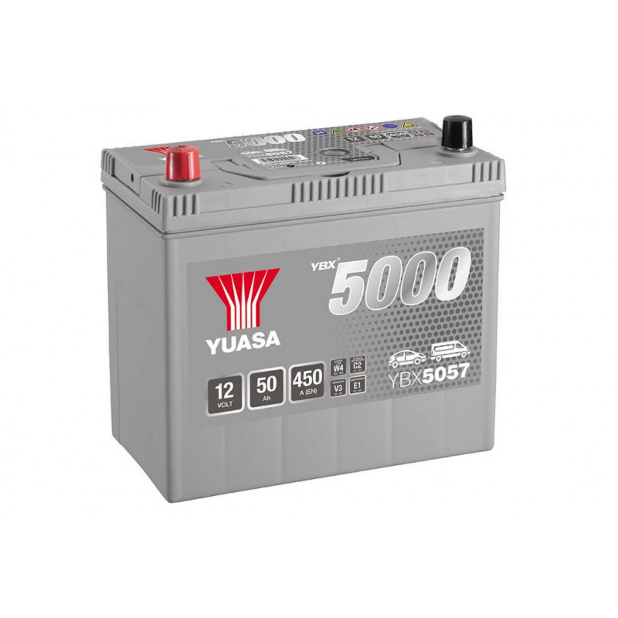 YUASA Batterie Yuasa Silver YBX5057 12v 50ah 450A Hautes