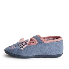 IN EXTENSO Chaussons ballerine chat fille (Bleu)