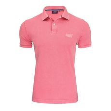 Polo rose homme Superdry Vintage Destroy S/S Polo (Rose)