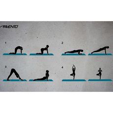 Avento Tapis de fitness/yoga basique Bleu