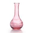 Graine créative Vase Vintage en verre à reliefs - Rose - 7,5 x 15,8 cm