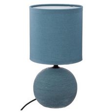 Lampe à Poser Céramique  Boule  25cm Bleu