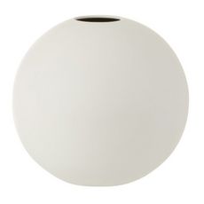 Vase Design  Boule Céramique  25cm Blanc Mat
