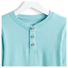 IN EXTENSO T-shirt manches longues col tunisien garçon (Turquoise)