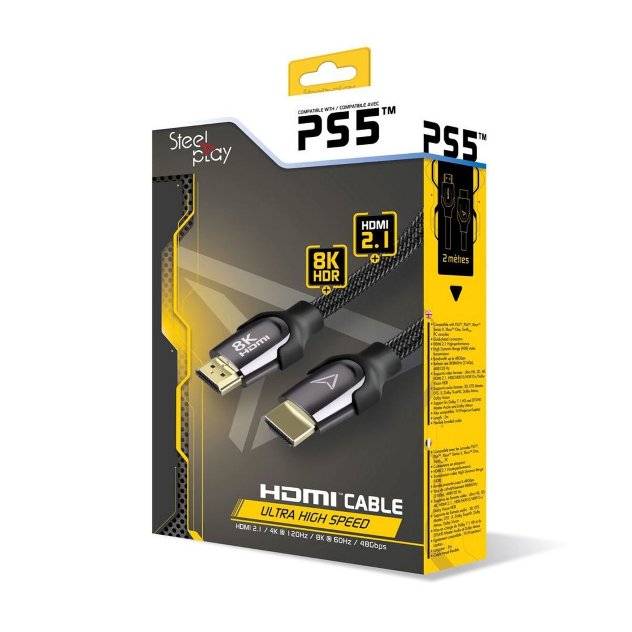 PS5 Câble HDMI 4K 3M Noir (PS5) au meilleur prix