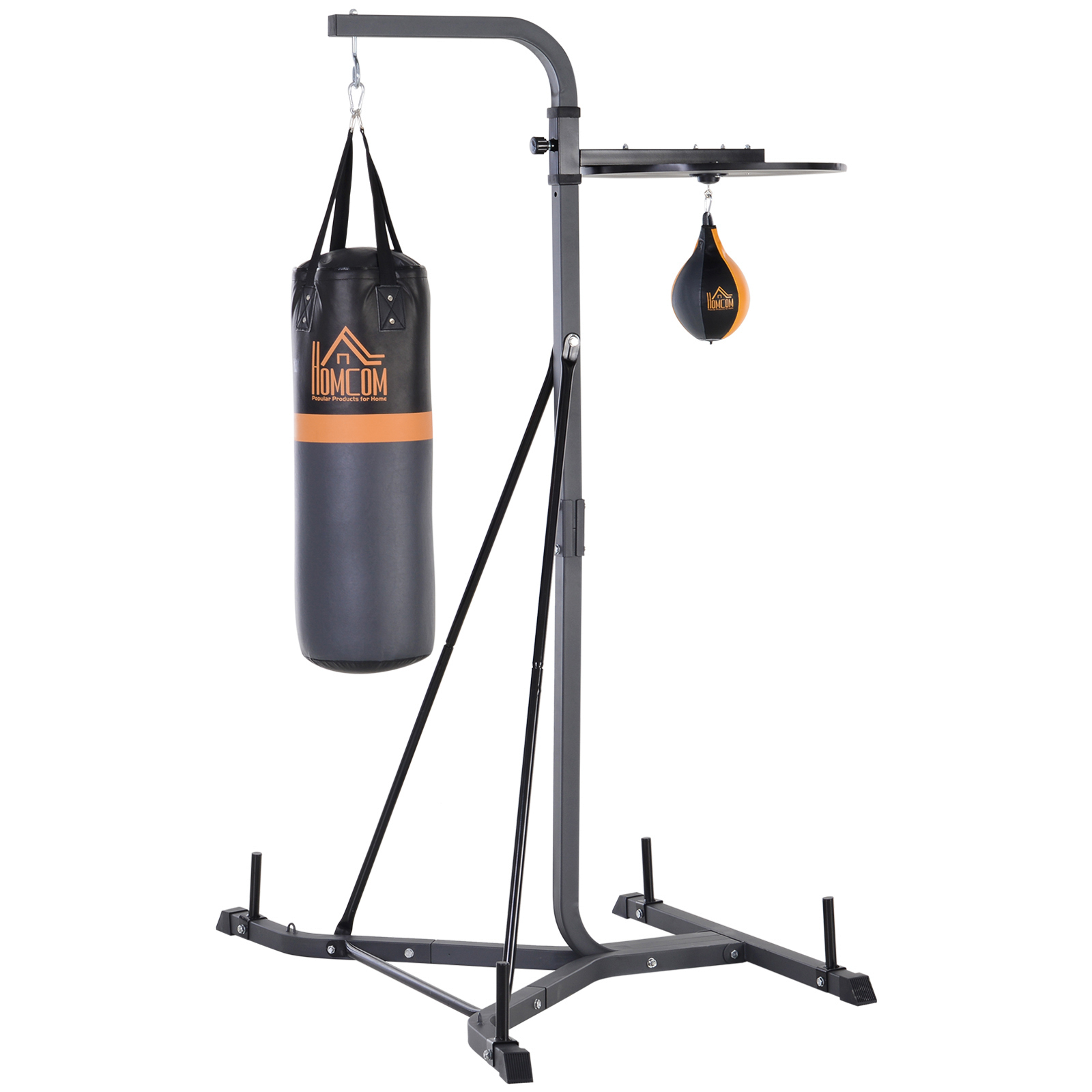 HOMCOM Portique sac de frappe plateforme station de boxe complète