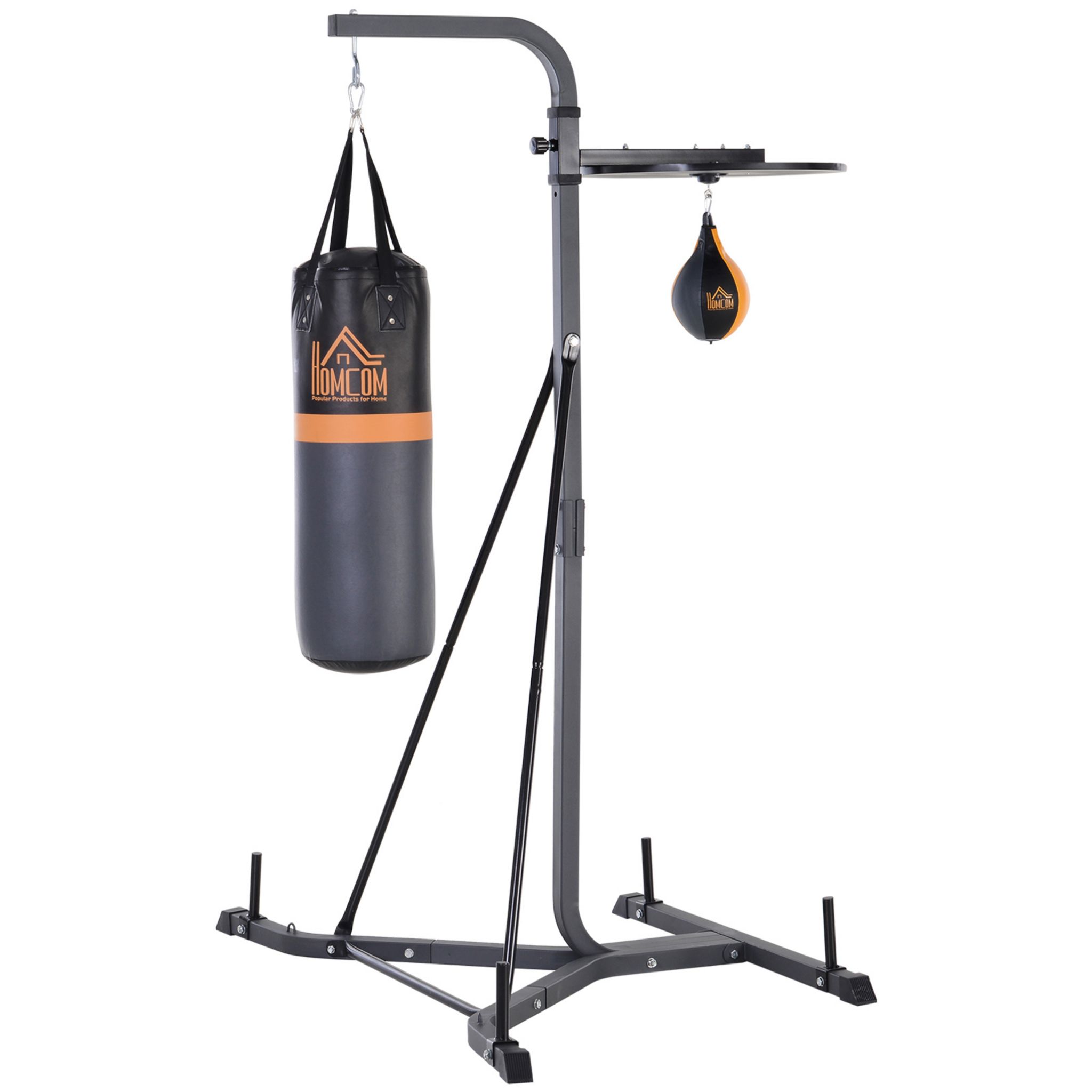 Support sac de boxe fixation sac de frappe hauteur réglable charge max. 100  Kg acier noir