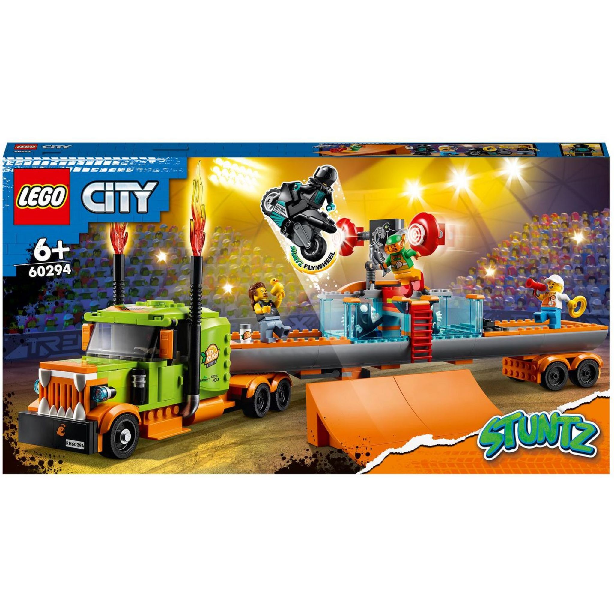 LEGO City Stuntz 60294 Le camion de spectacle des cascadeurs pas cher 