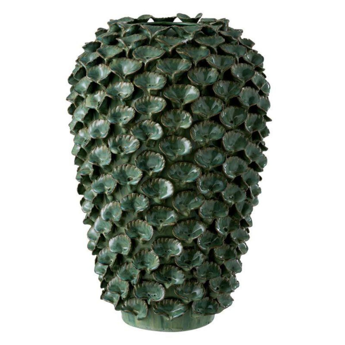 Paris Prix Vase Design  Feuilles Céramique  41cm Vert