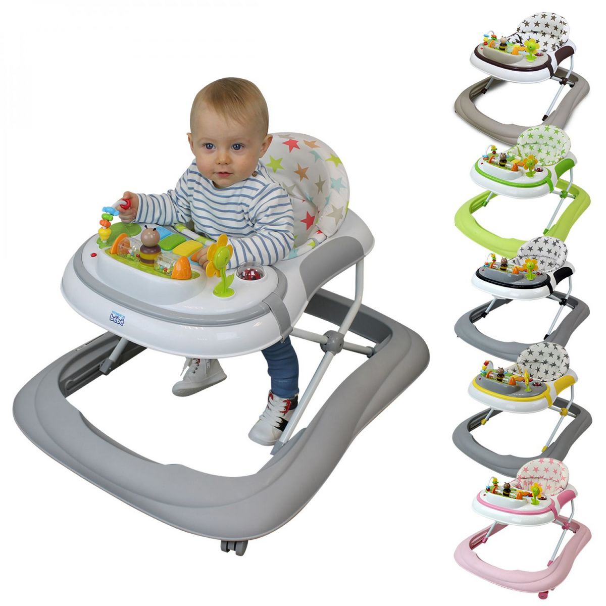 Trotteur Bebe Evolutif Musical Pliable Reglable En Hauteur Pas Cher A Prix Auchan