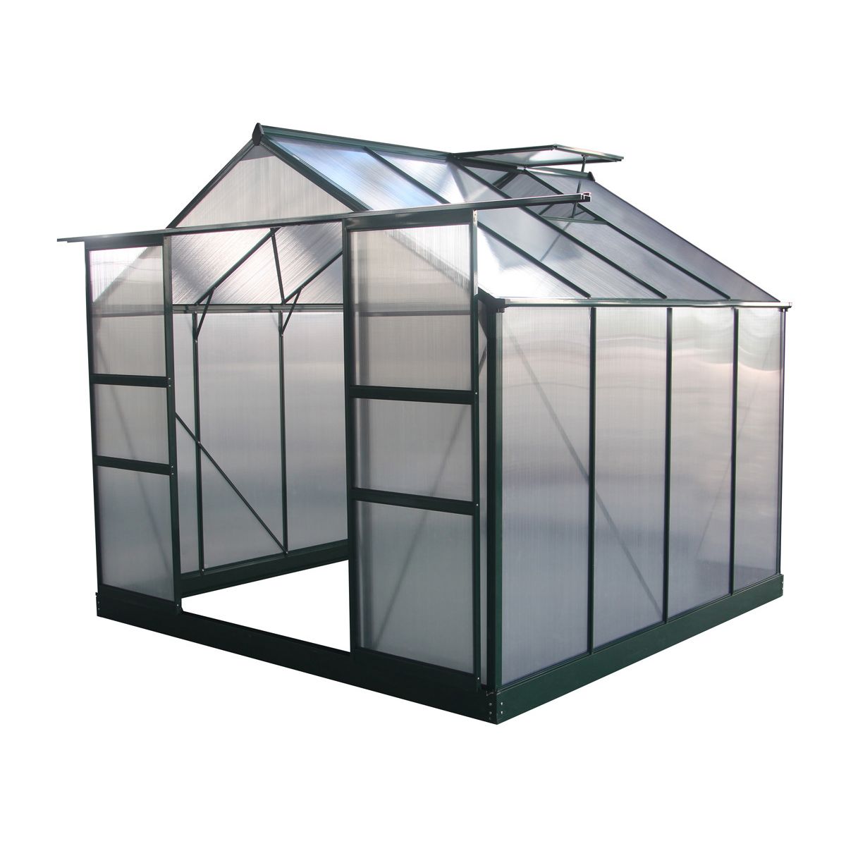 Habitat et Jardin Serre jardin polycarbonate  Dahlia  Vert Sapin 6,15 m²