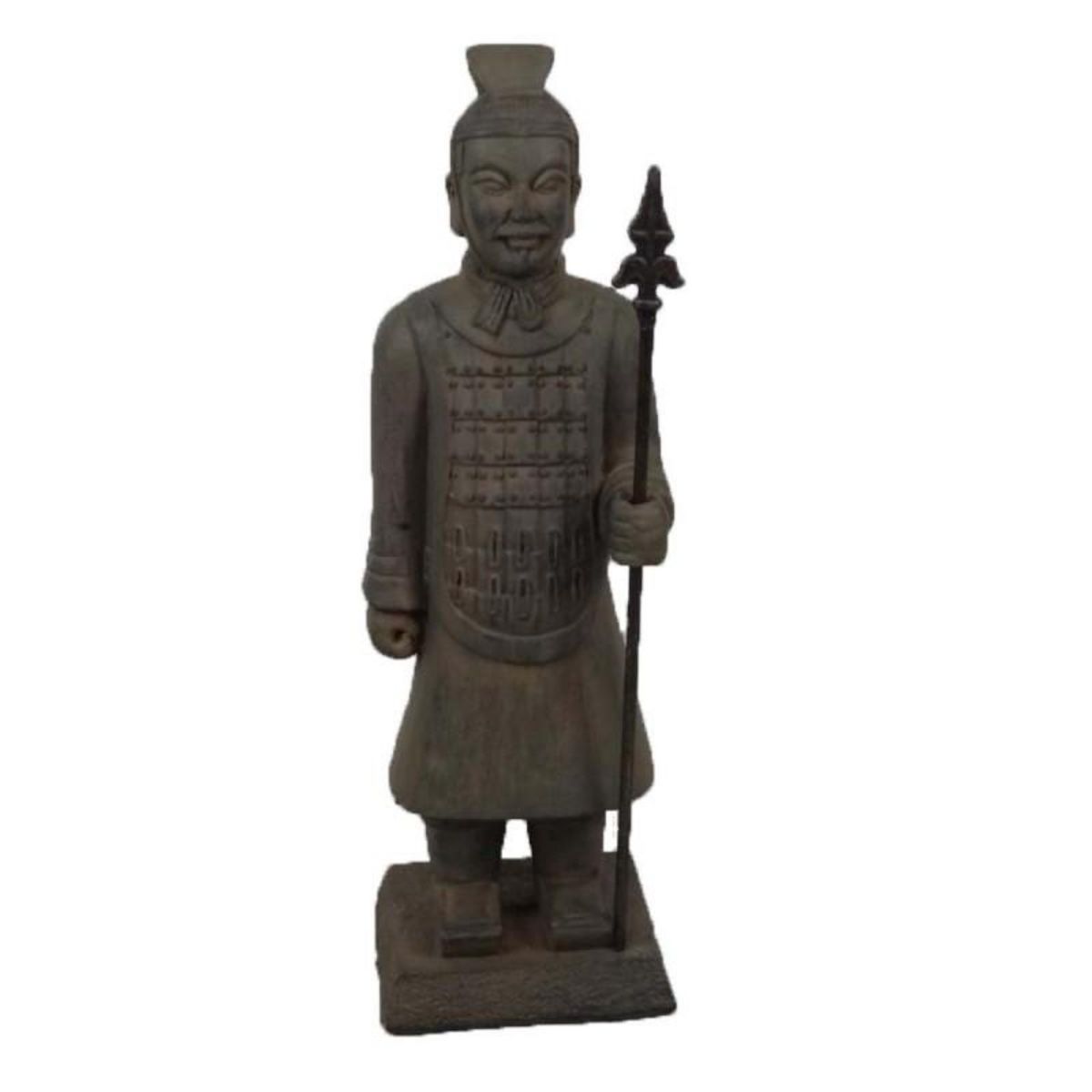  Statue Déco  Samouraï  75cm Gris