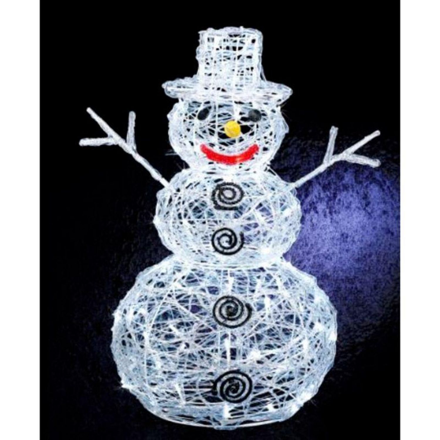 Paris Prix Guirlande Lumineuse Bonhomme de Neige 233cm Blanc pas cher 