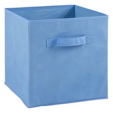 Tiroir boîte en tissu et carton BRIK, 12 coloris (Bleu Clair)