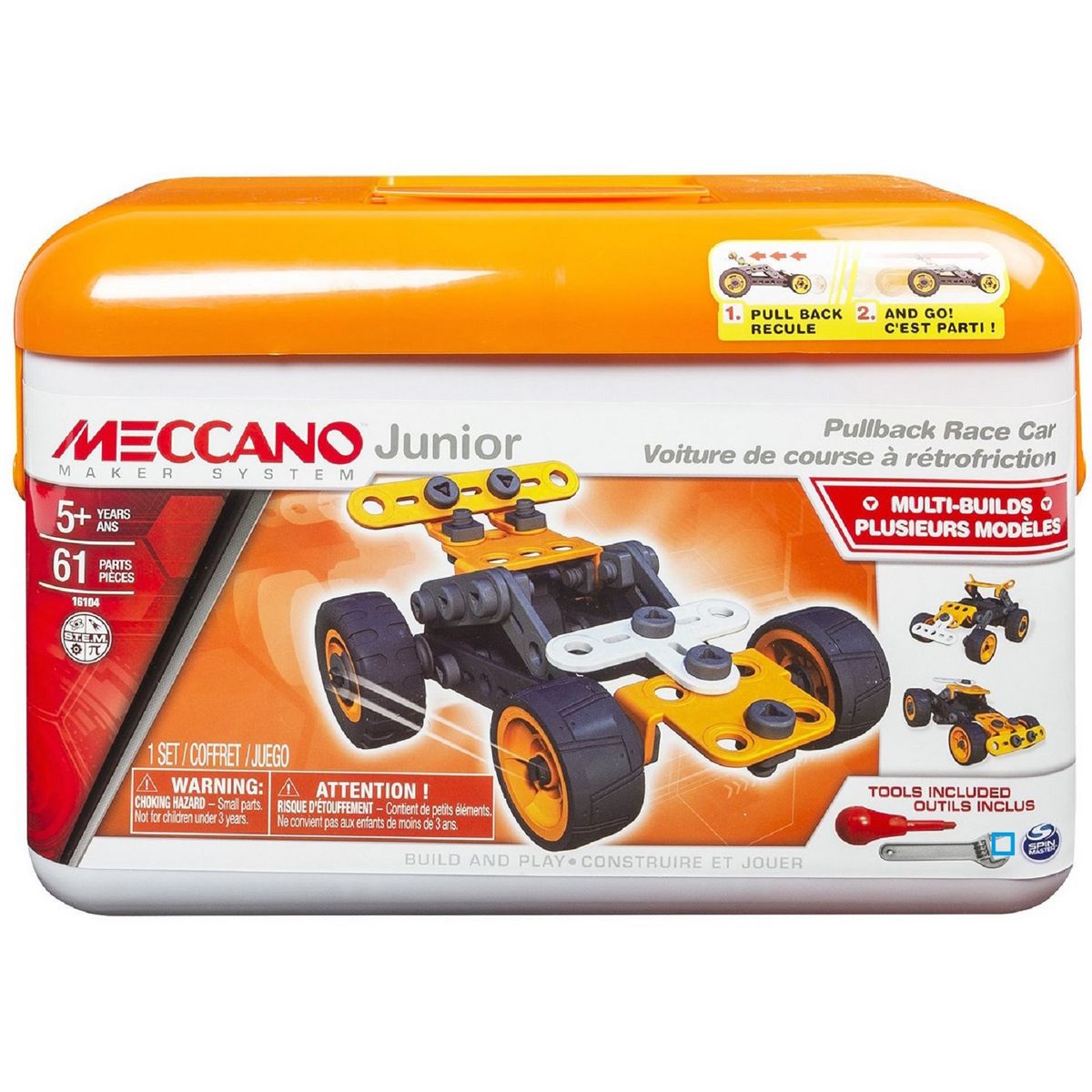 MECCANO Meccano junior mallette voiture rétro friction pas cher