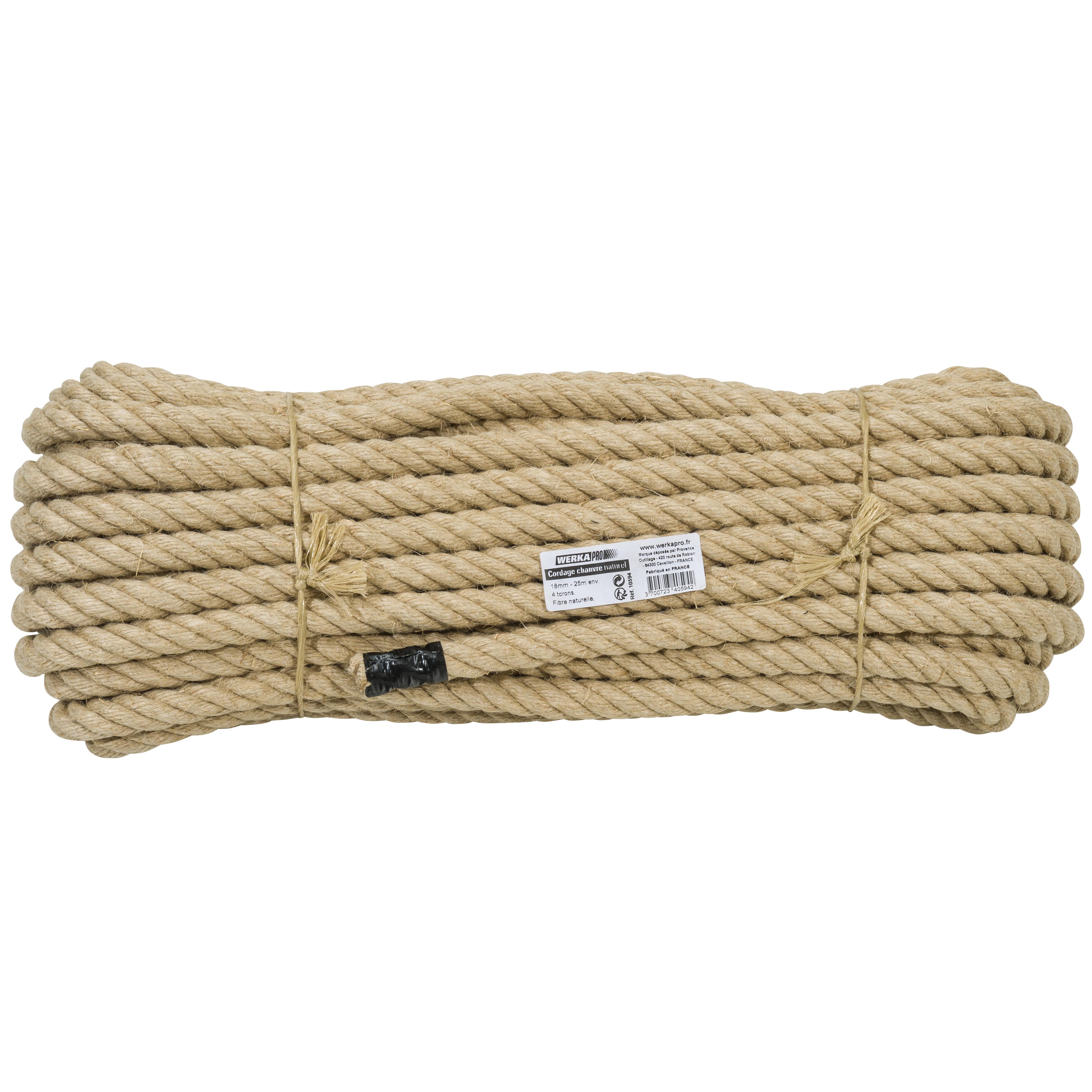 Corde à poulie de 30 mètres avec crochet Werkapro - Provence Outillage