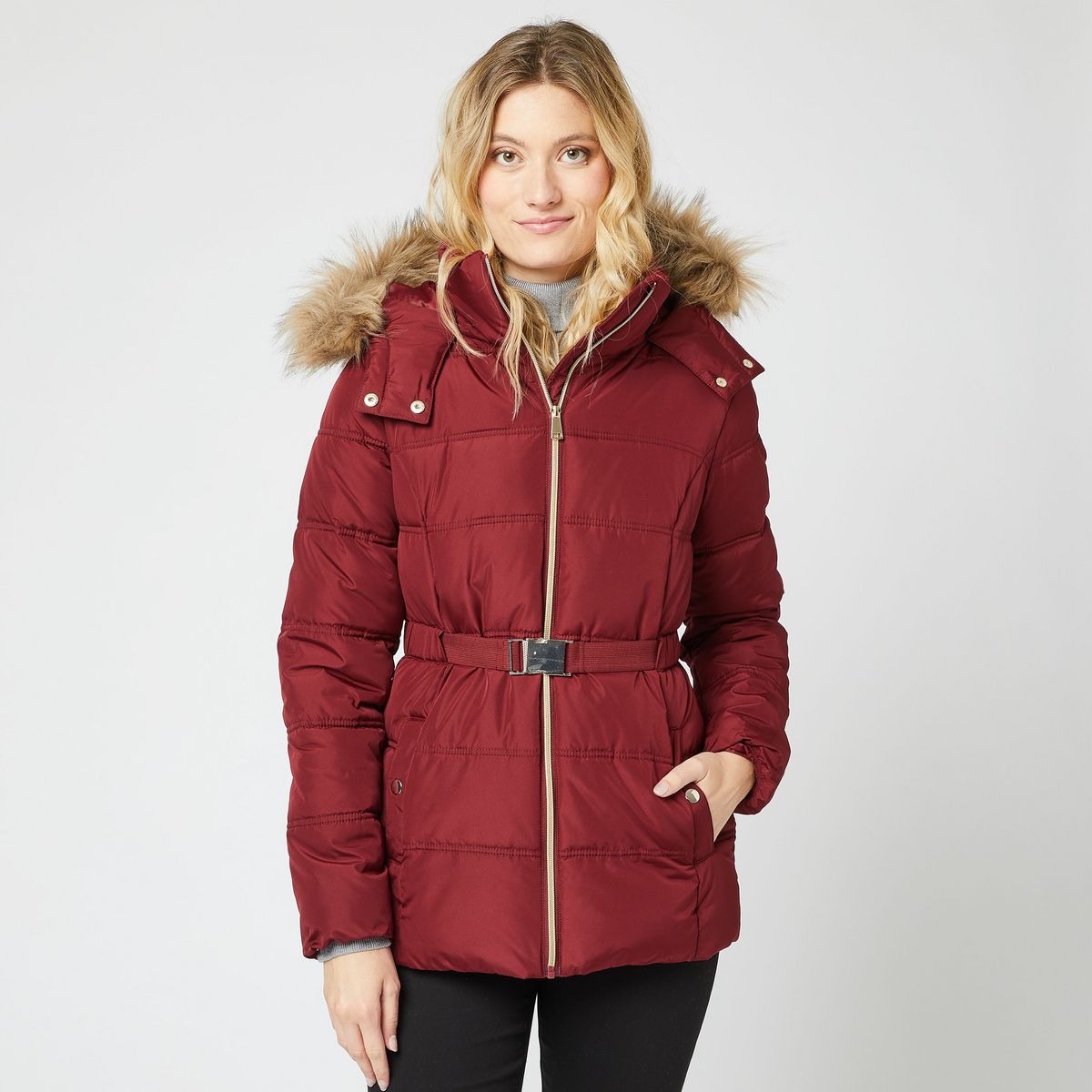 Parka rouge bordeaux outlet femme