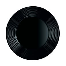 LUMINARC Service d'assiettes 18 pièces en verre HARENA Noir (Noir)