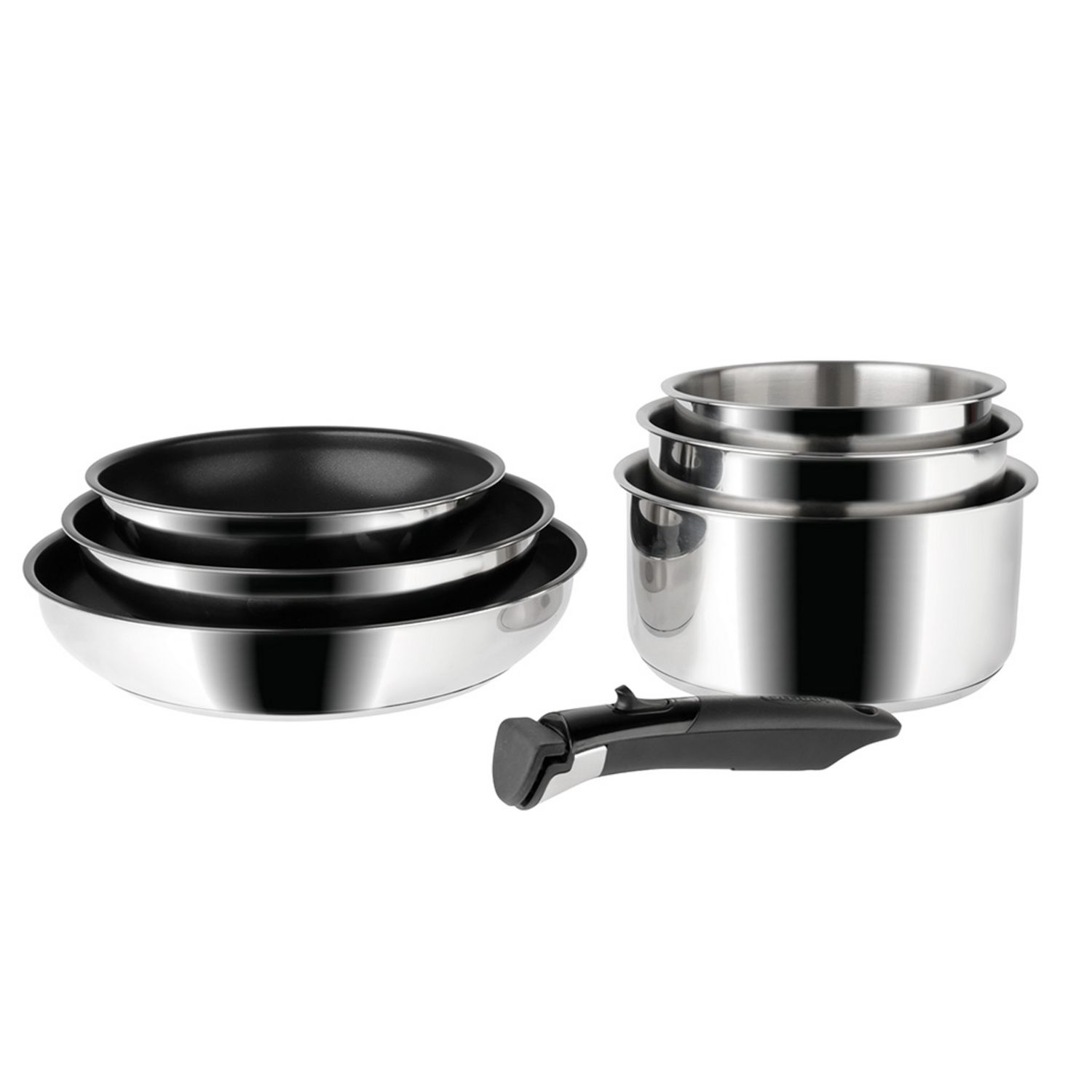 Casserole SITRAM Batterie de cuisine 5 pièces Inox 1 pince amovible Pas  Cher 