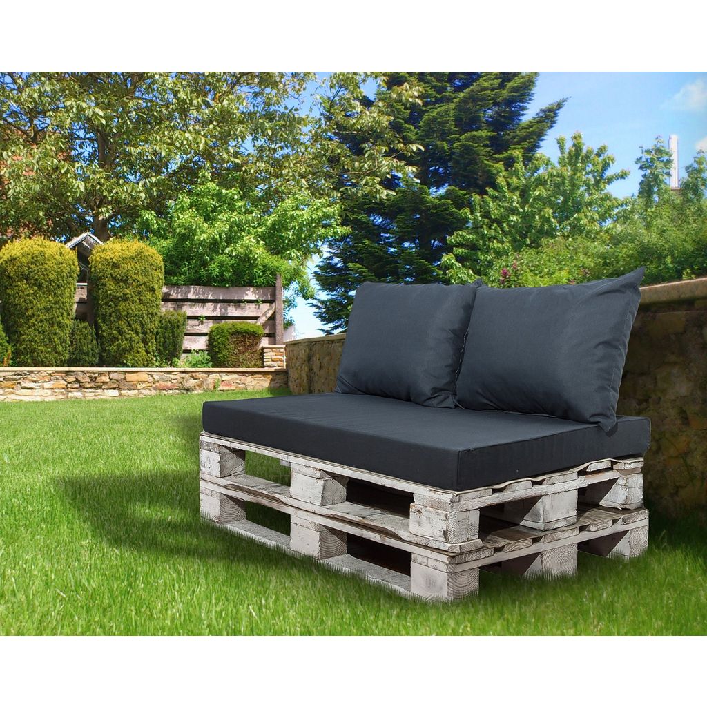 JARDIN PRIVE Kit Coussin de palette assise 80x60 cm + Dossier 60x50 cm -  Lichen - Cdiscount Jardin