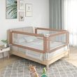 VIDAXL Barriere de securite de lit d'enfant Taupe 100x25 cm Tissu