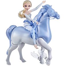 HASBRO Disney La Reine des Neiges 2 - Poupée Princesse Disney Elsa 30 cm et son cheval Nokk interactif 23cm
