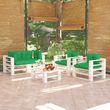 Salon de jardin palette 5 pcs avec coussins Bois de pin