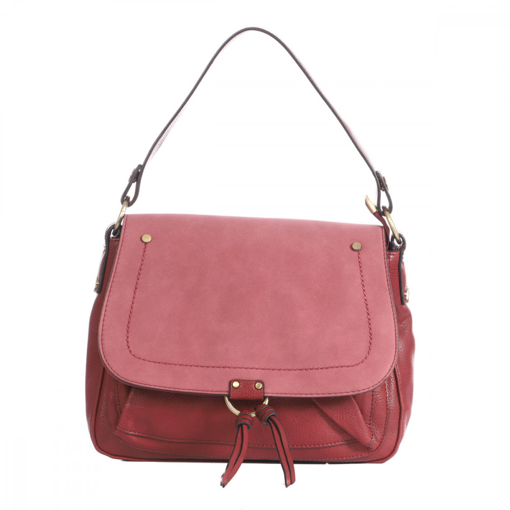 Sac a shop main bordeaux femme