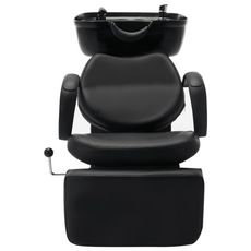 Chaise de salon avec lavabo Noir Similicuir