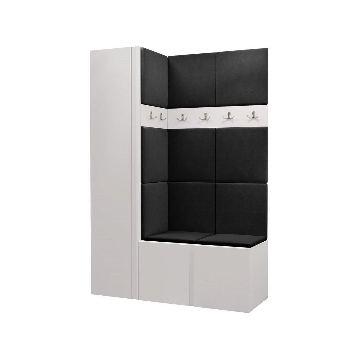 VIDAXL Armoire modulaire 14 compartiments Noir et blanc 37x146x180