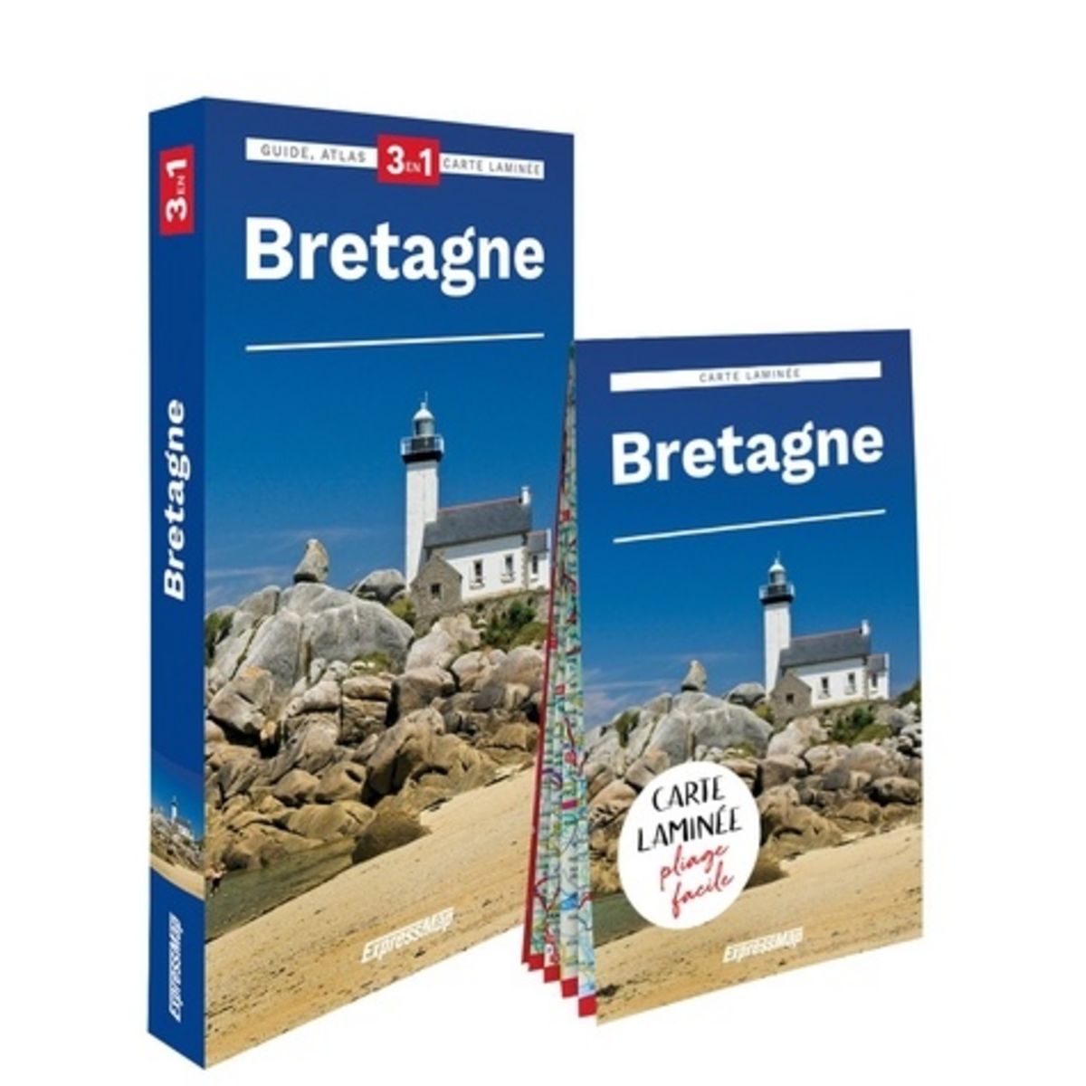  BRETAGNE. GUIDE + ATLAS + CARTE 1/320 000, EDITION 2022, Petit Marjolaine