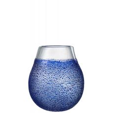 Photophore Design en Verre  Santorini  25cm Bleu