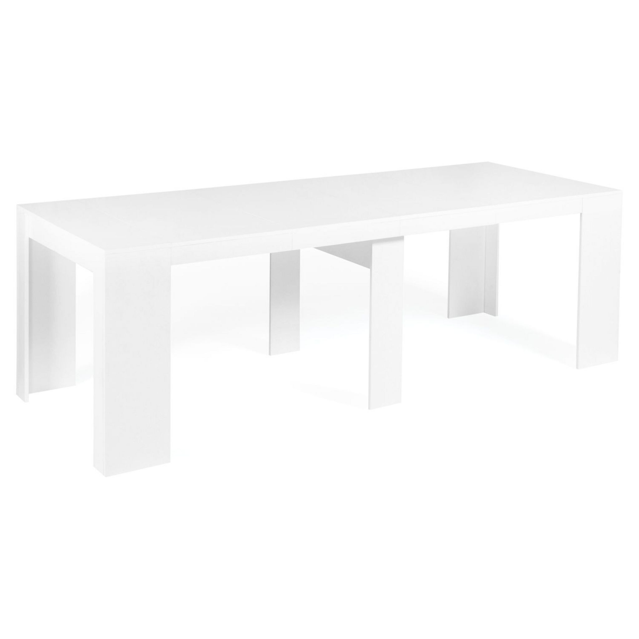 Table console extensible avec rallonges 45/235 cm ELORA pas cher 