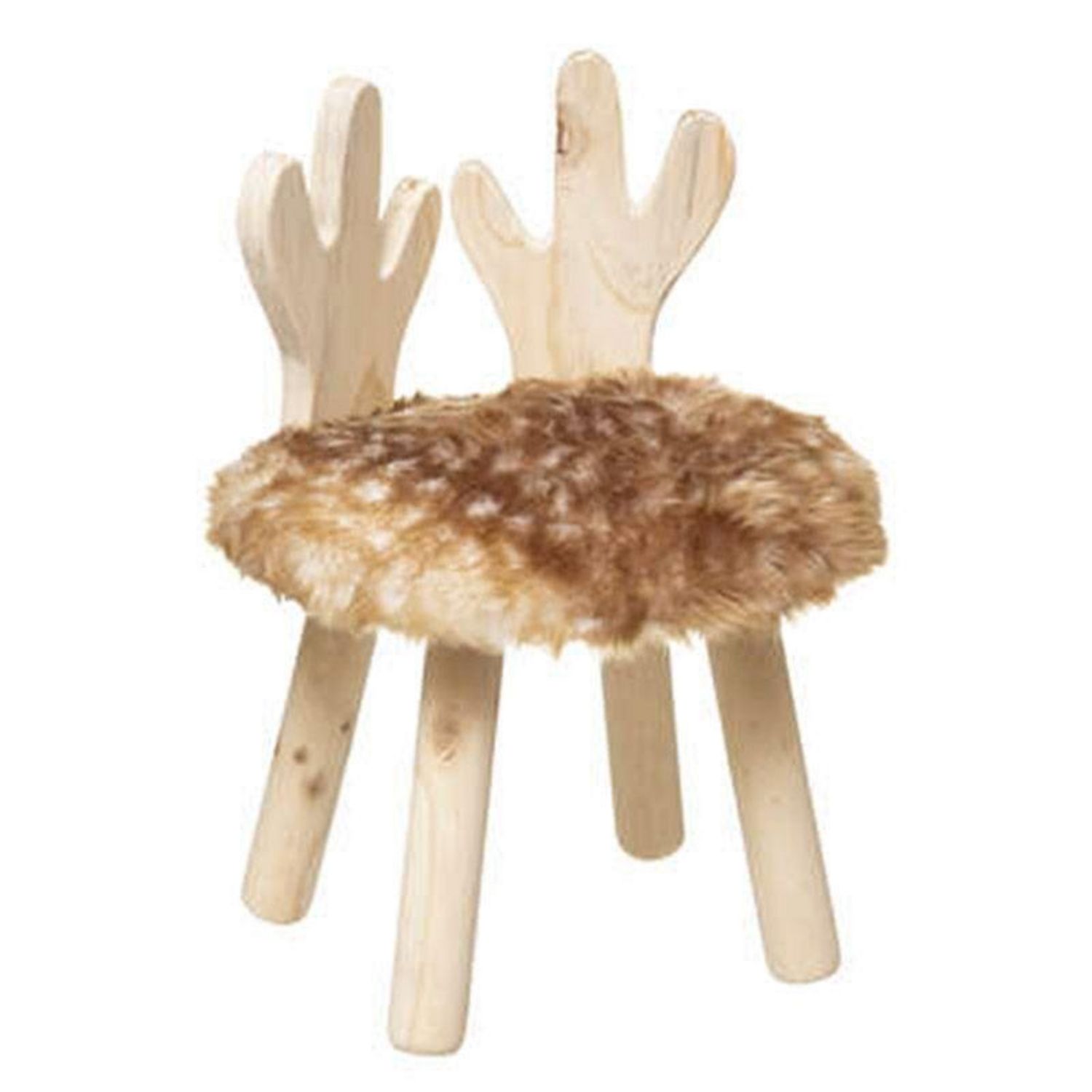 Tabouret Enfant en Bois 'Hévéa 32cm Naturel pas cher 