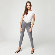 IN EXTENSO Jean slim gris clair femme