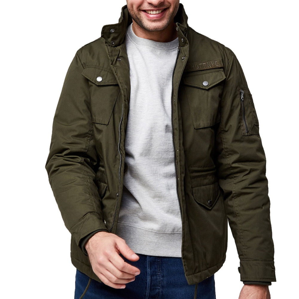 Veste Kaki Homme Schott Combat pas cher Auchan