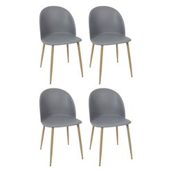 Chaises scandinaves gris foncé, gris clair, blanc et bleu pas cher