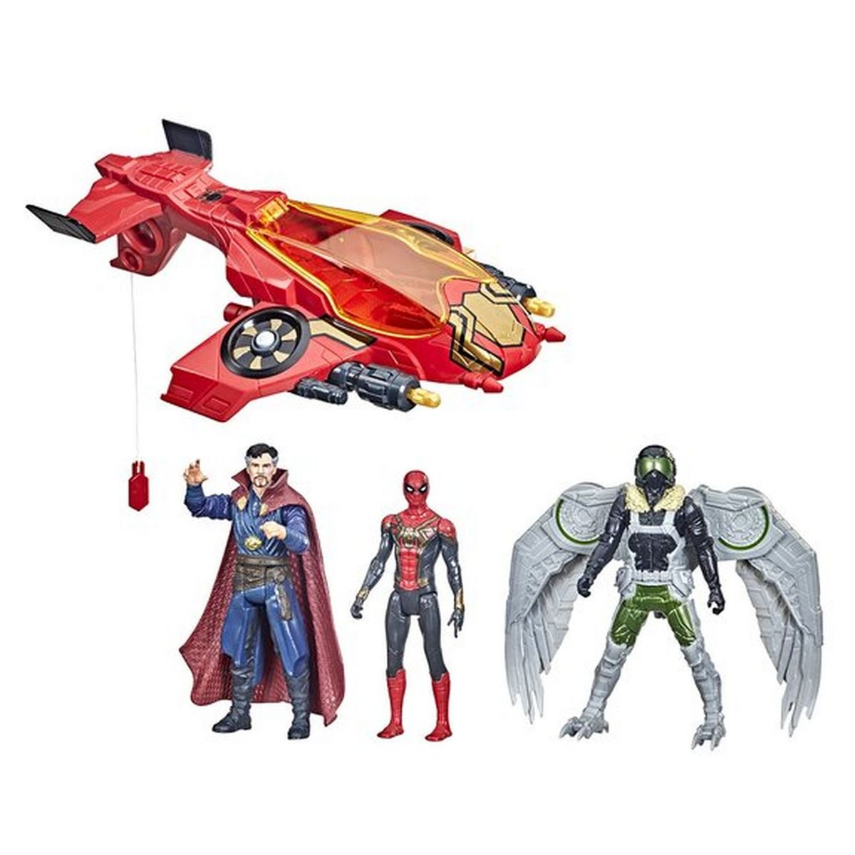 HASBRO Marvel - Spider-Man Jet araignée avec 3 figurines 15 cm pas cher -  