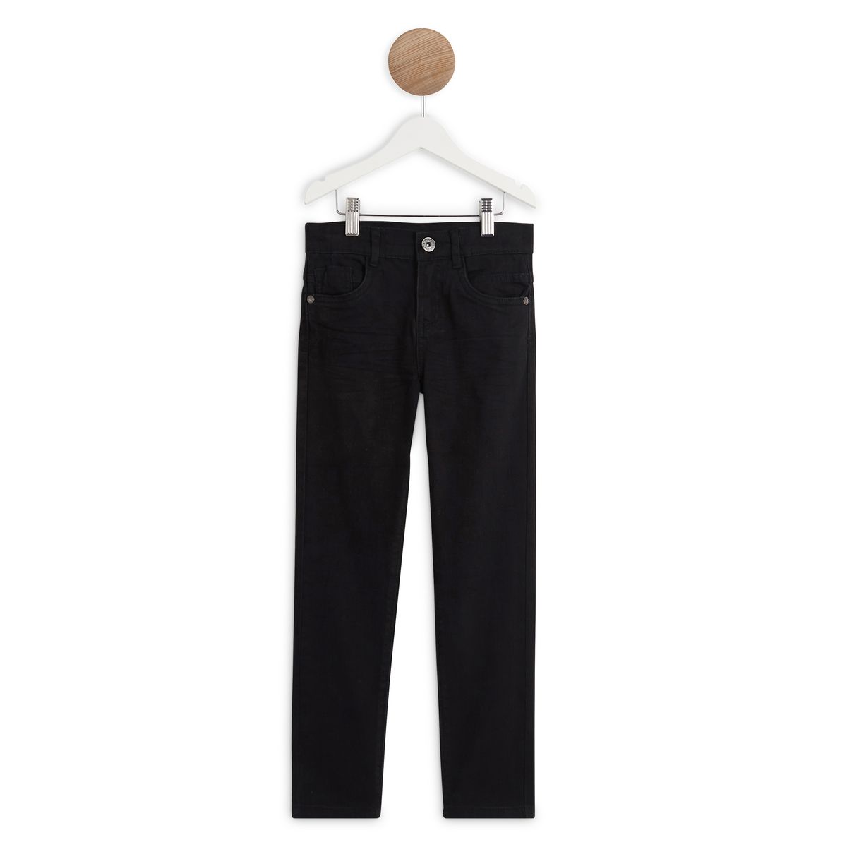 IN EXTENSO Pantalon slim garçon en twill noir