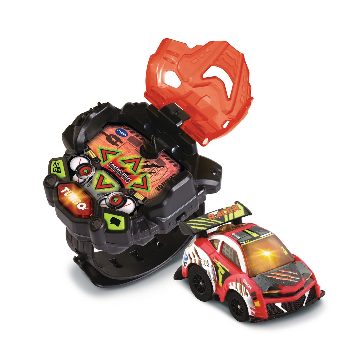 VTECH Turbo Force racers - Montre turbo avec voiture rouge télécommandée  pas cher 