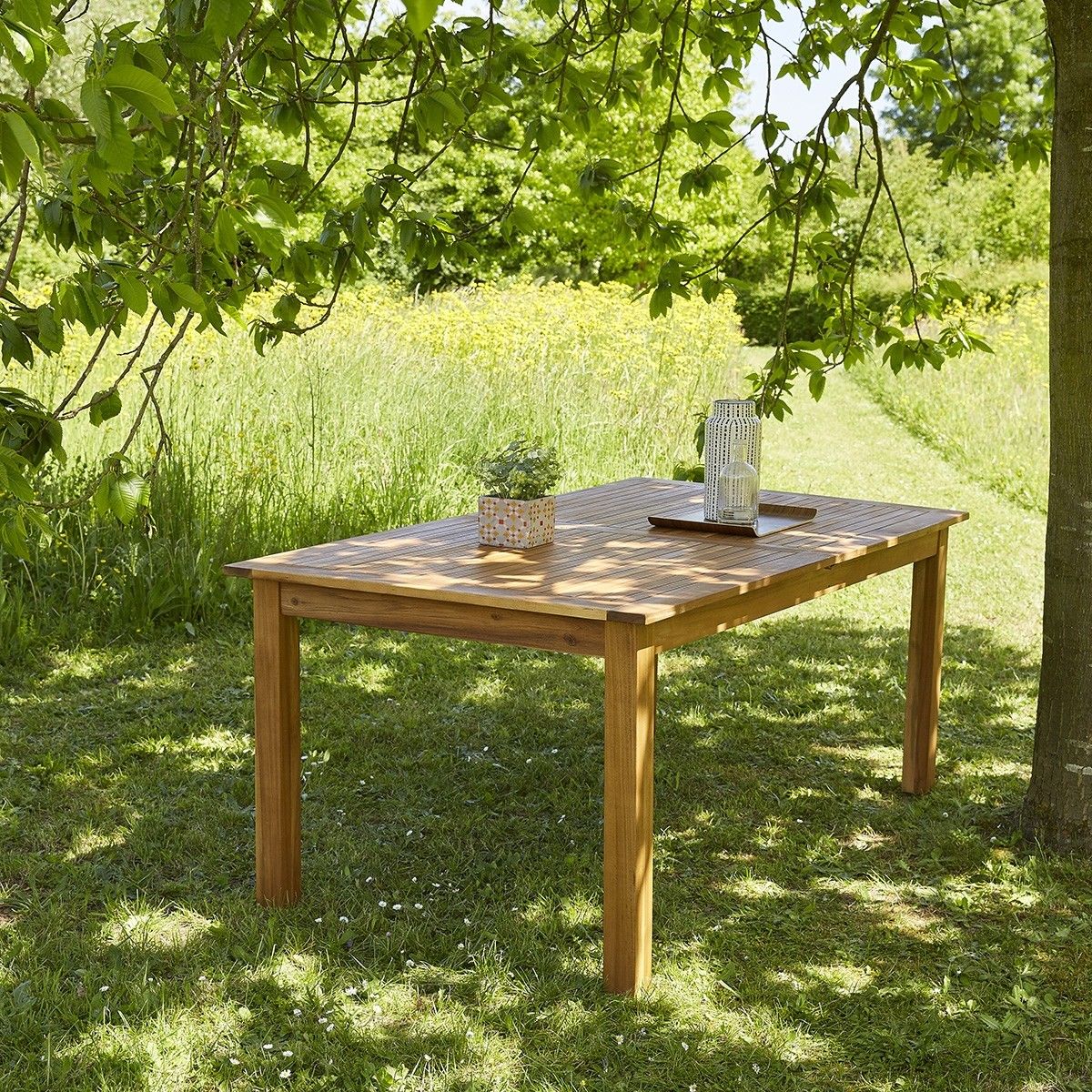 BOIS DESSUS BOIS DESSOUS Table de jardin en acacia massif FSC extensible 8/10 pers.