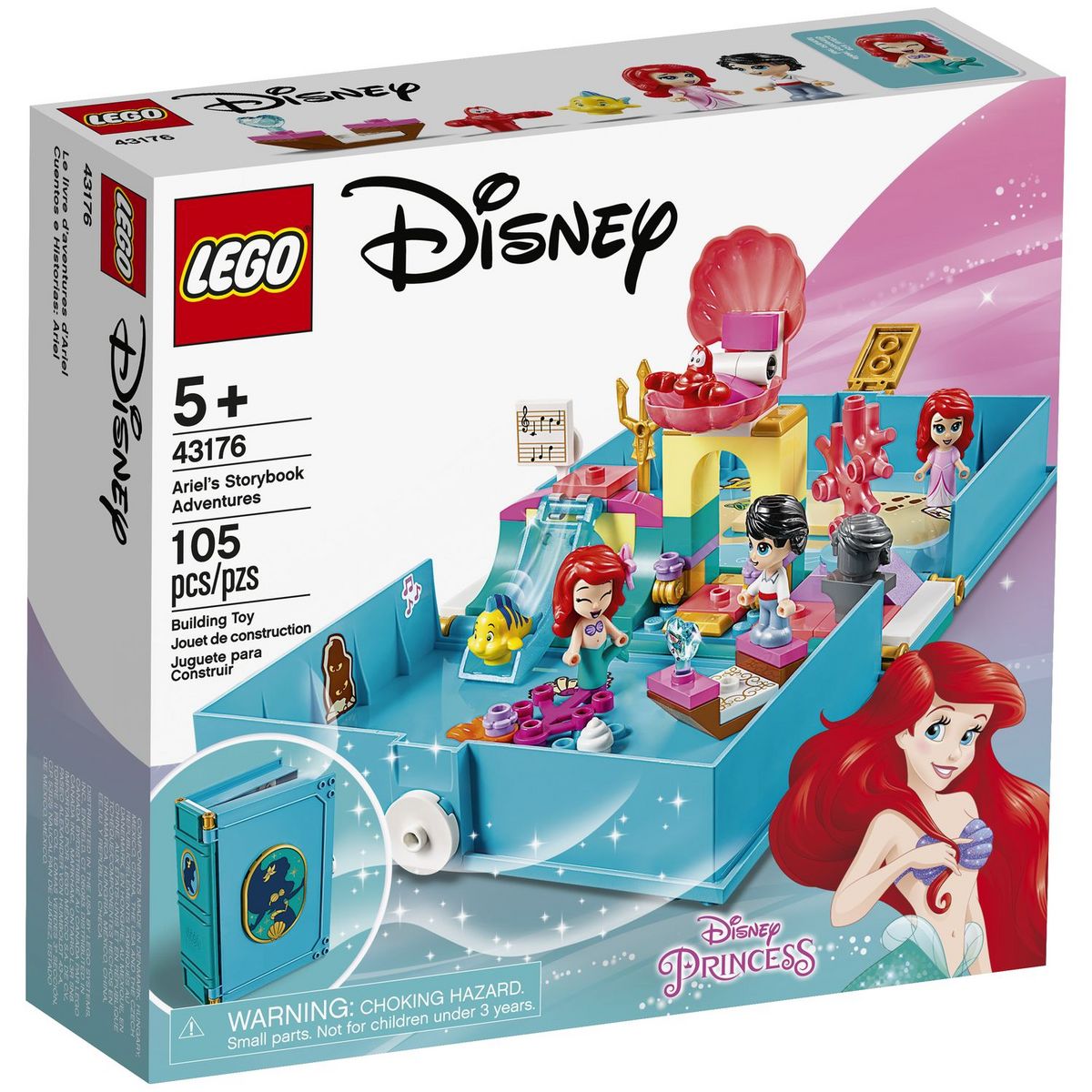 LEGO Princesses Disney 43176- Les Aventures d'Ariel dans un Livre de Contes  pas cher 