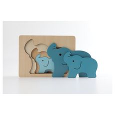 Mon puzzle éléphant en bois Montessori