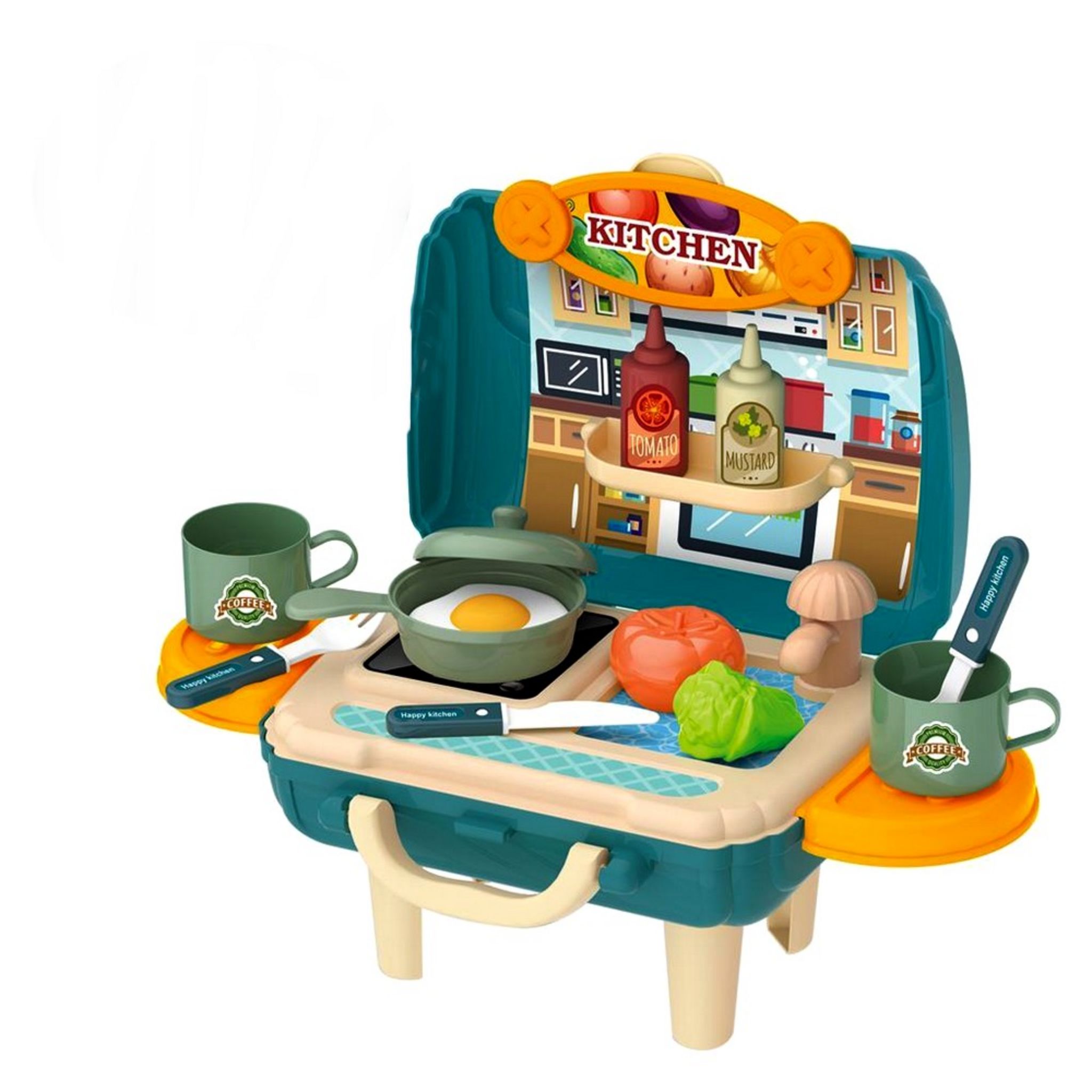 Cuisine enfant en bois avec 19 accessoires dinette jeux d