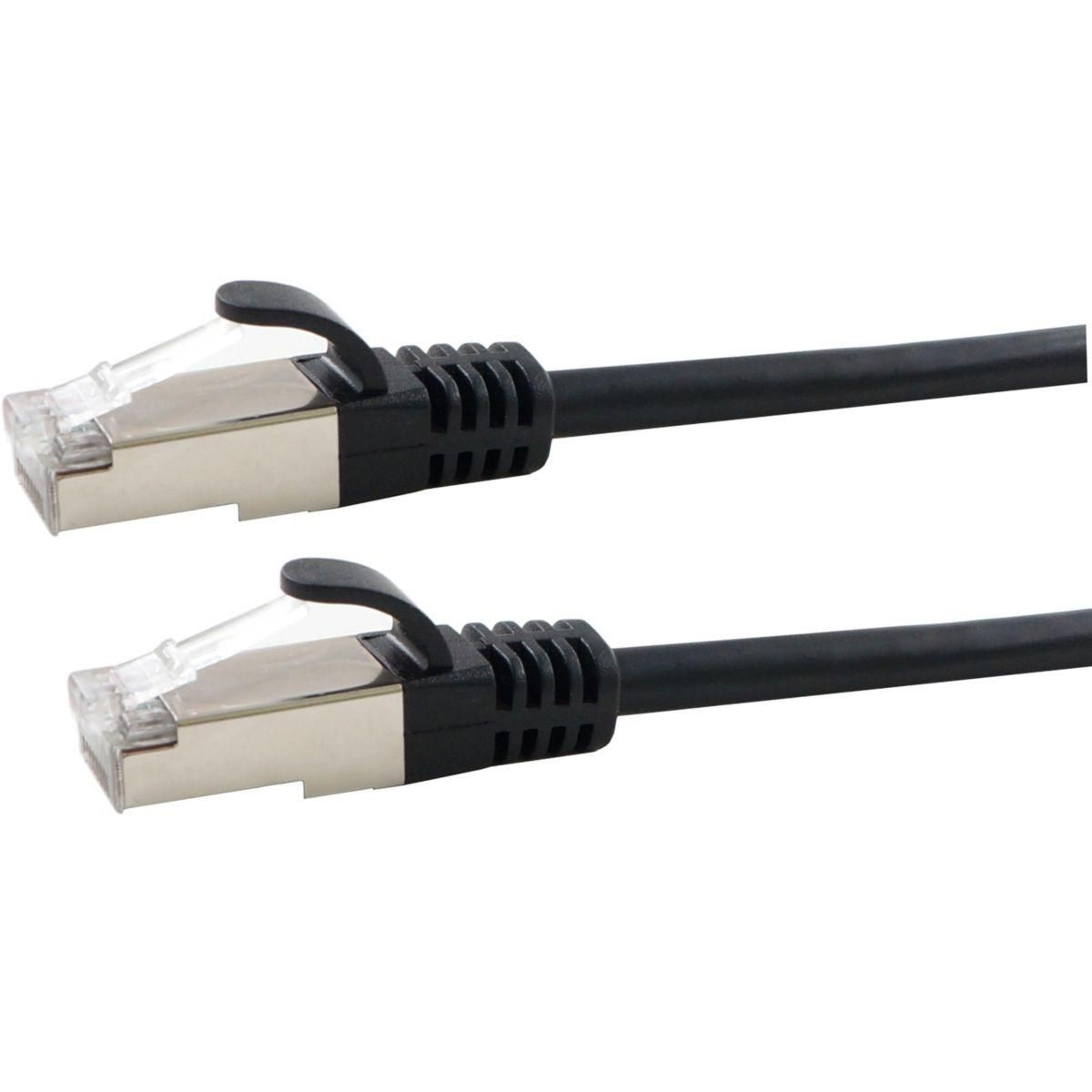 ESSENTIEL B Câble Ethernet 30M Droit CAT6E noir pas cher 